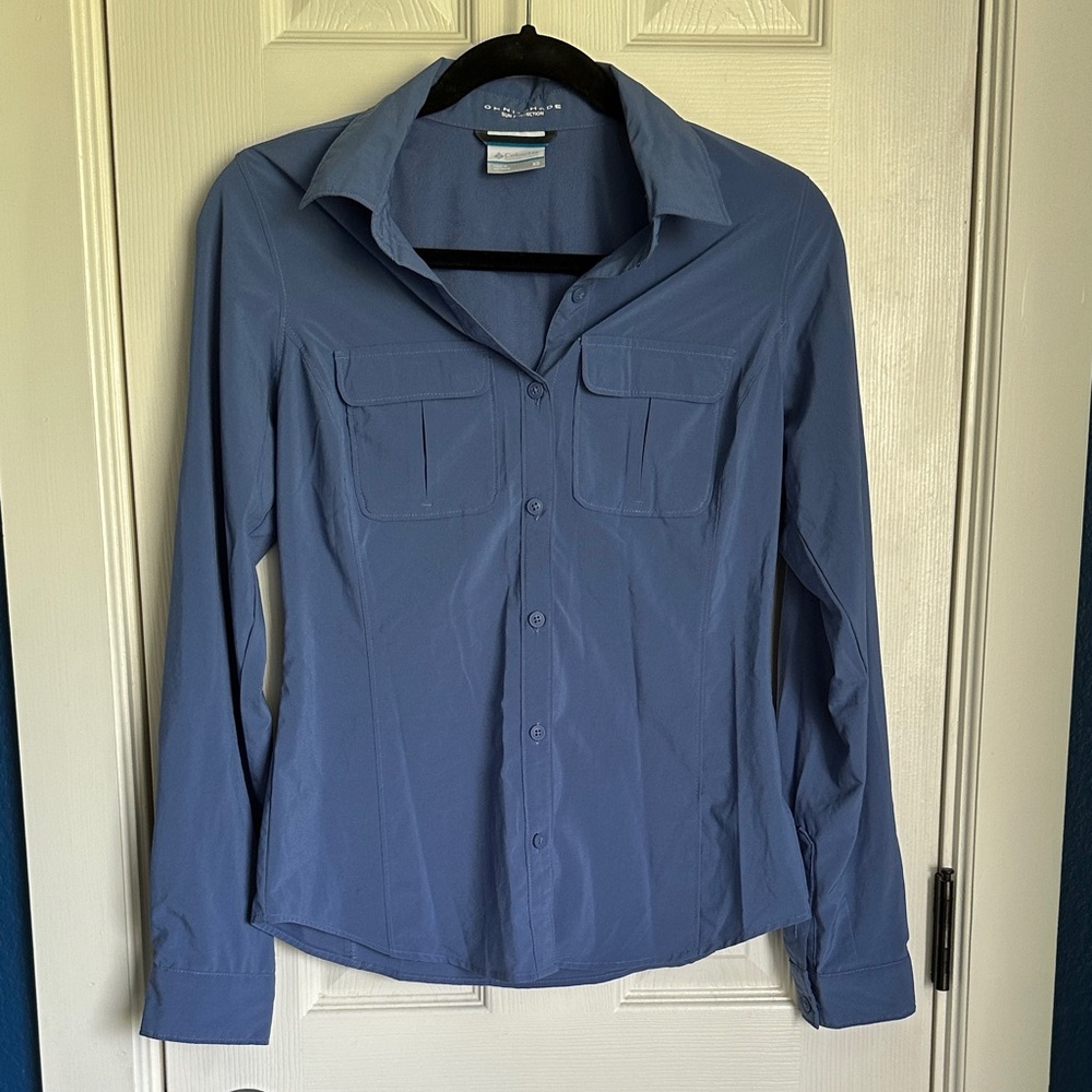 XS Columbia Omni-Shade Blue Shirt
